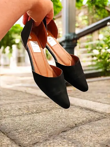 [CARMI-05] Flats Carmina gamuza negra (D)