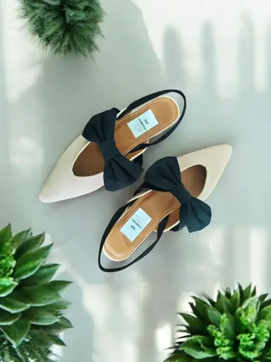 [MULEBRISATREADS-01]  Flats Mulé brisa semipiel nude y gamuza negra (D)