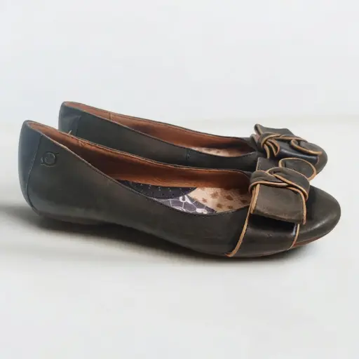 [SAN068] Flats Born 100% Piel Color verde Talla 37.5