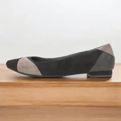 [SAN117] Tacones Rialto Gamuza Negra, Gris y Café Talla 37.5