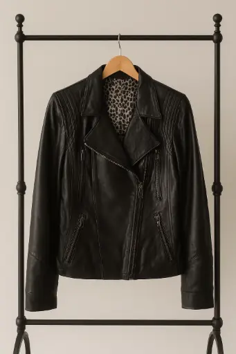 Chumpa en 100% Piel negra Marca Wilson Leather Talla Medium 
