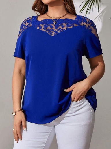 [ROP-059] Blusa color azul pavo Marca Emery  Rose Talla XL