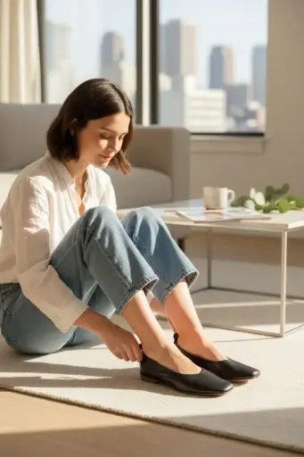 [SAN196] Flats marca Time and Tru color negro talla 38