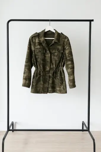 [ROP-064] Chumpa Color Verde Militar Marca Banana Republic talla XS