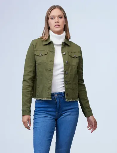 [ROP-065] Chumpa Color Verde Olivo Marca Baccini talla L