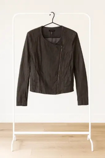 [ROP-091] Chumpa Color Gris Marca H by Halston talla M