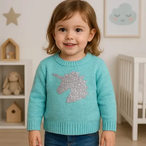 [ROP-062] Suéter Color Turqueza Marca Cat & Jack talla 3T 