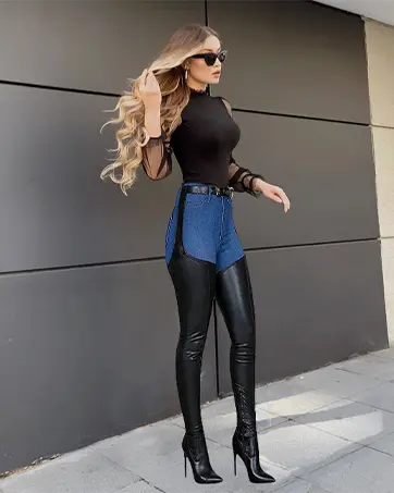 [SAN204] Botas marca Fashion color Negro Talla 37