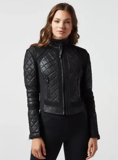 [ROP-124] Chumpa 100% piel Color Negro Marca Blanc Noir talla L 