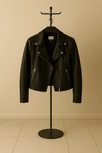 [ROP-125] Chumpa Color Negro Marca Forever 21 talla 2 XL 