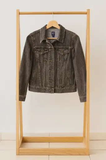 [ROP-138] Chumpa de lona Color Gris Marca Gap talla S Stretch