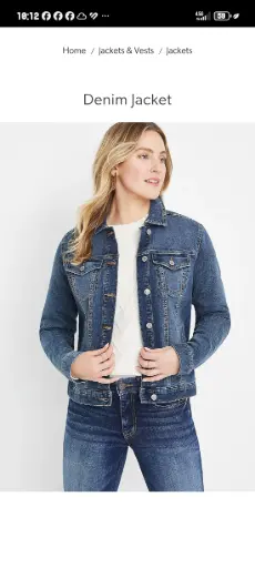 [ROP-140] Chumpa de lona Color Azul Marca Maurices talla M 