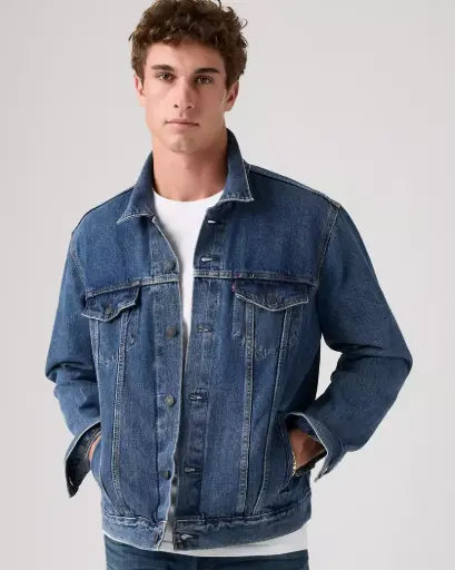 [ROP-153] Chumpa de lona Color Azul Marca Levi Strauss & Co talla M 