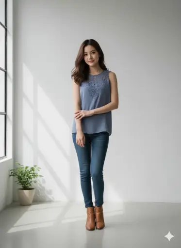 [ROP-103] Blusa Color Celeste Marca Banana Republic talla M 