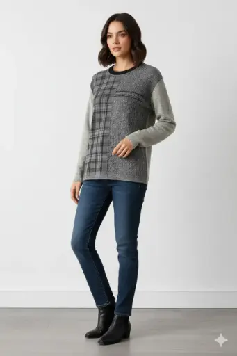 [ROP-107] Suéter Color Gris Marca Lalista talla M 