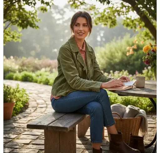 [ROP-176] Chumpa Color Verde Esmeralda Marca JLo By Jennifer López talla M 