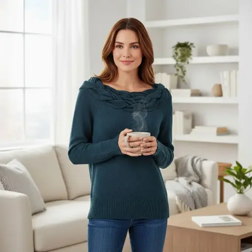 [ROP-208] Sueter Color Indigo Marca John Paul Richard talla L 