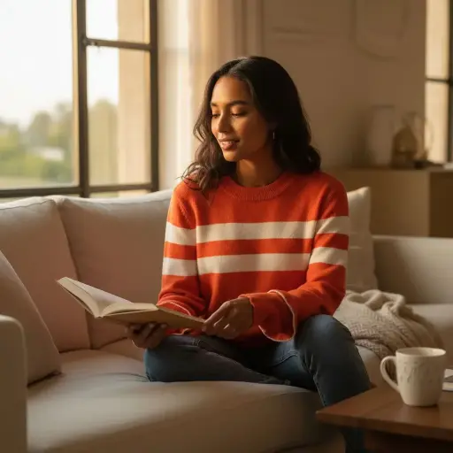 [ROP-209] Sueter Color Naranja Marca 27 Miles talla S 