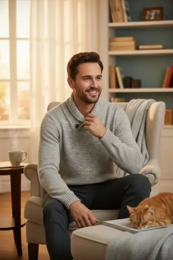 [ROP-213] Sueter Color Gris Marca H&M talla M 