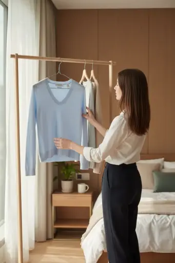 [ROP-215] Sueter Color Celeste Marca Valerie Stevens talla S 