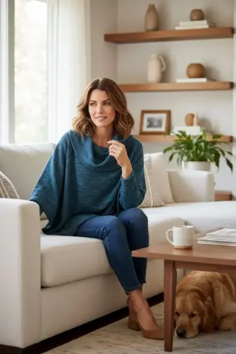 [ROP-217] Sueter Color Indigo Marca AB Studio talla XL 