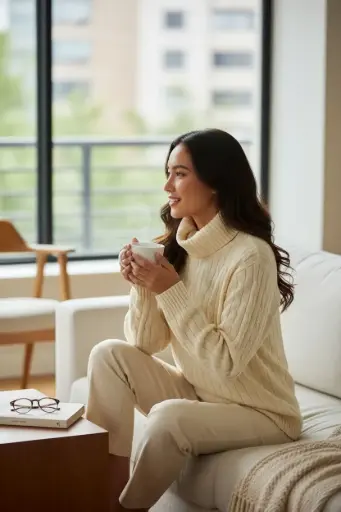 [ROP-218] Sueter Color Crema Marca Steve & Barry's talla XL 