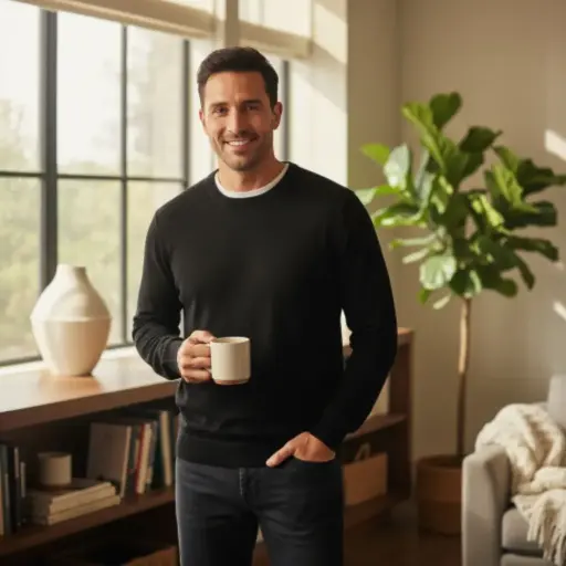 [ROP-220] Sueter Color Negro Marca Apt. 9 talla L 