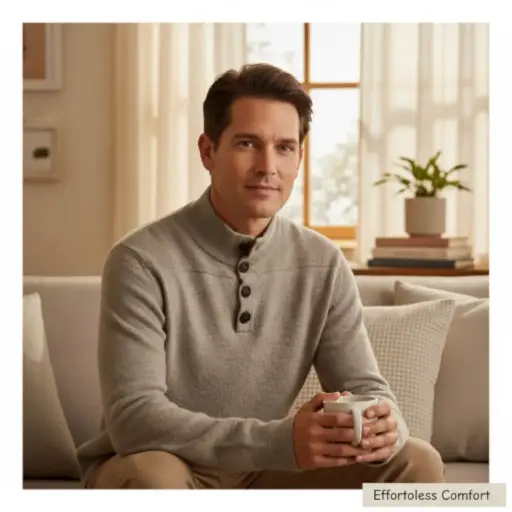 [ROP-225] Sueter Color Gris Marca Daniel Hechter  Talla L 