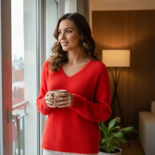 [ROP-226] Sueter Color Rojo Marca Nobo / No Boundaries Talla M 