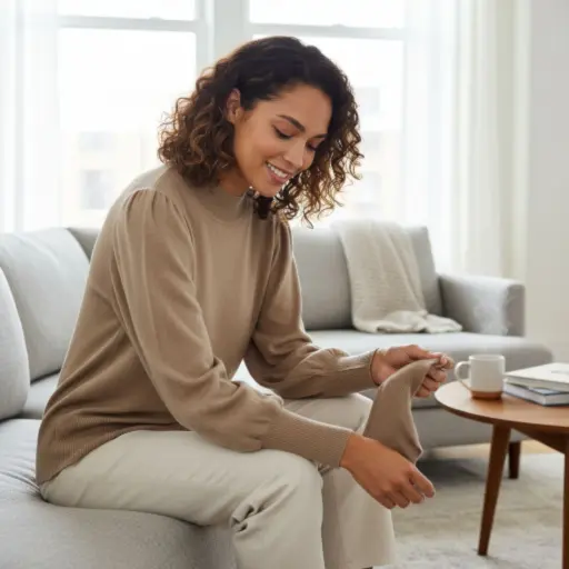 [ROP-229] Sueter Color Café Marca Rachel  Zoe Talla M 