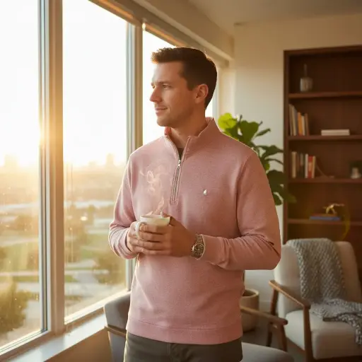 [ROP-241] Sudadera Color Rosa Marca Tailor Vintage Talla L		 