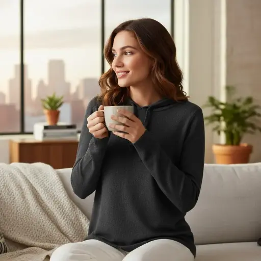 [ROP-245] Sudadera Color Negro Marca Belle Kim Gravel Talla L		 