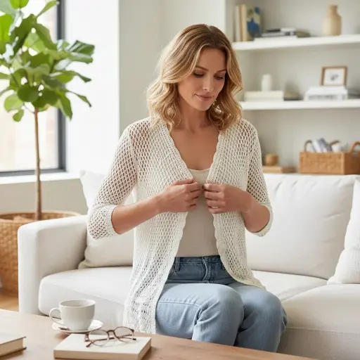 [ROP-271] Blusa Color Blanco Marca Jones New York Talla XL		 