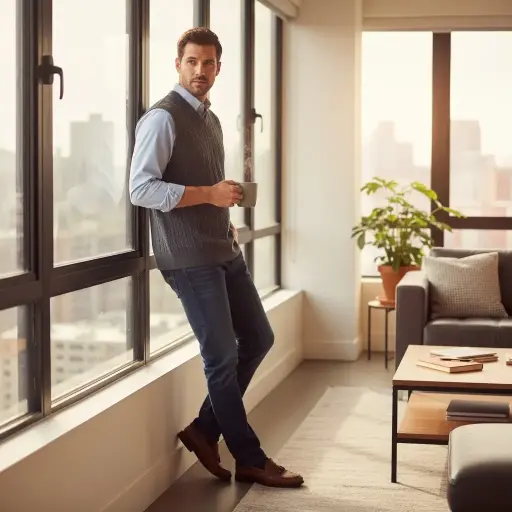 [ROP-272] Chaleco Color Gris Marca Dockers Talla XL	 