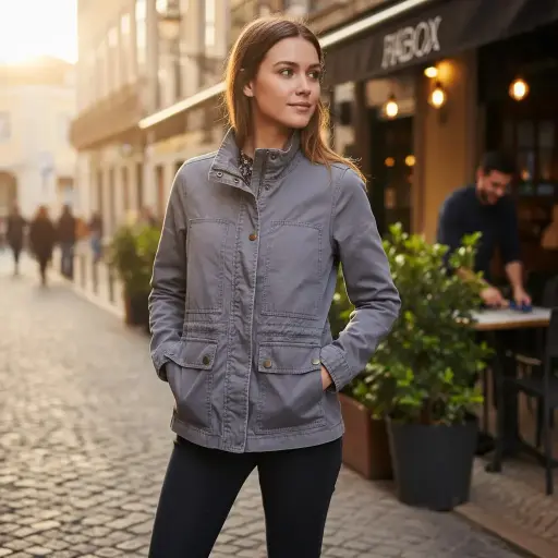 [ROP-276] Chumpa Color Gris Marca Aeropostale Talla M		 