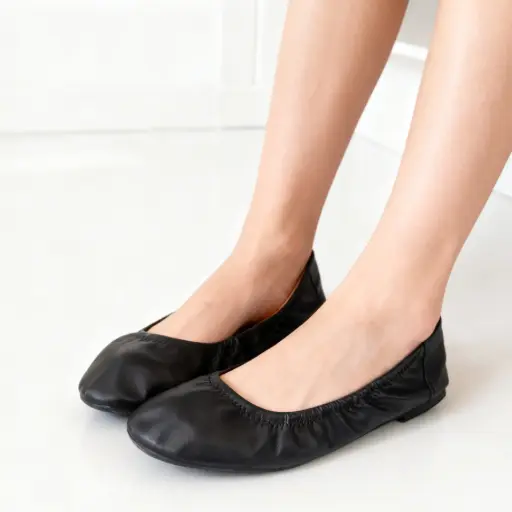 [SAN292]  Flats Marca Time and Tru Color Negro mate Talla 39.5