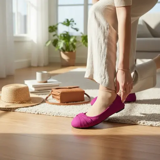 [SAN304]  Flats Marca American Eagle Color Magenta profundo Talla 38.5