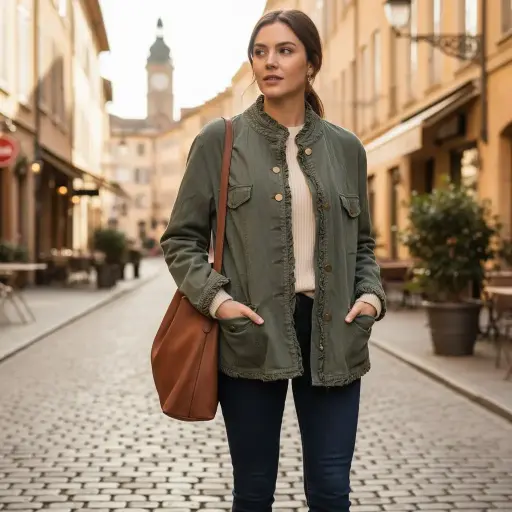 [ROP-283] Chumpa Color Verde Marca Style & Co Talla XL		 