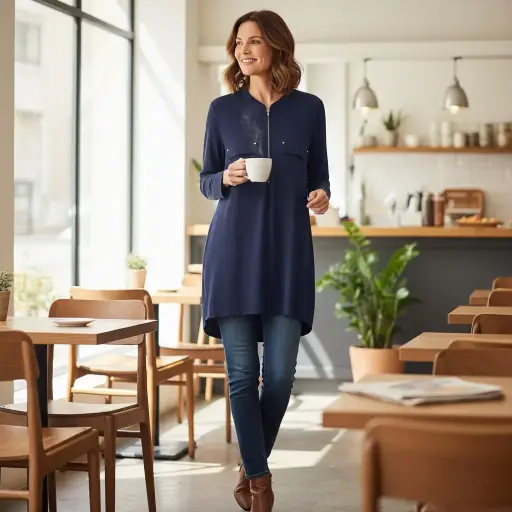 [ROP-311] Blusa Color Azul Marca Calvin Klein Talla M	 