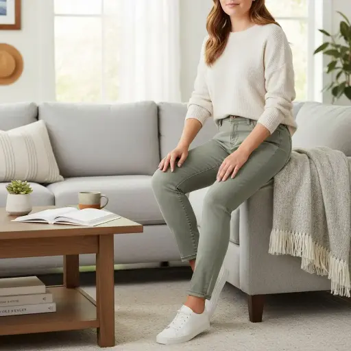 [ROP-331] Pantalón Color Verde Marca Maurices Talla M	 