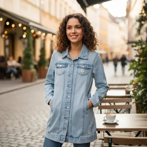 [ROP-341] Chumpa Color Celeste Marca Fashion Nova Talla L		 