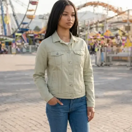 [ROP-349] Chumpa Color Verde Marca Levi Straus & Co by Levis Talla M			 