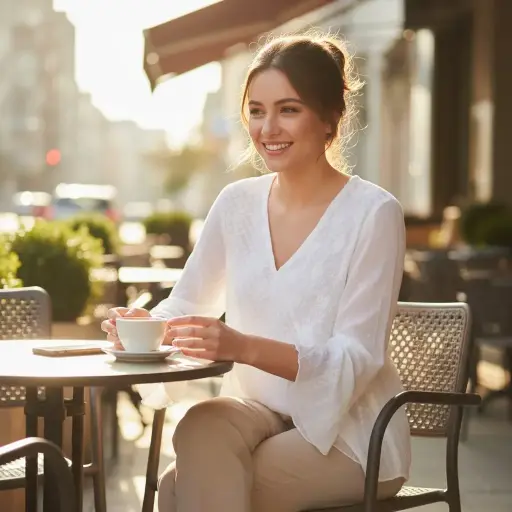 [ROP-357] Blusa Color Blanco Marca J-Jill Talla M petite 	 