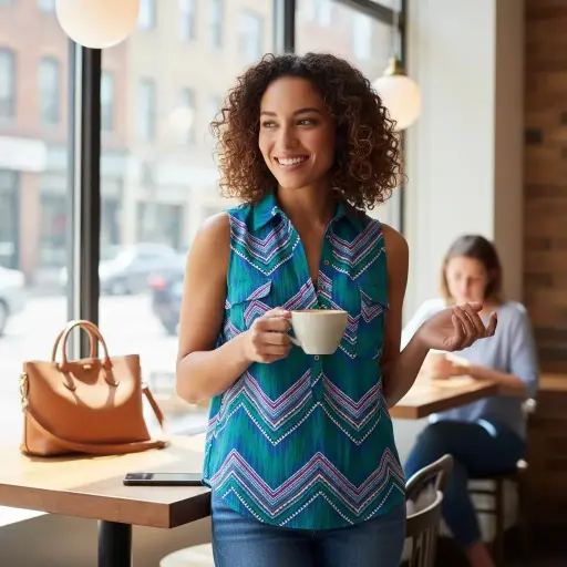 [ROP-374] Blusa Color Azul Marca Candie´s Talla XL	 