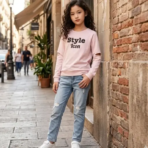 [ROP-386] Sueter  Color Rosado  Marca Kandy Kiss Talla L	 