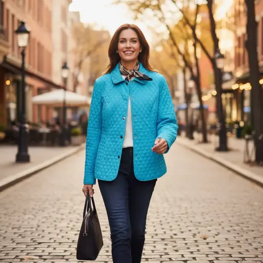 [ROP-395] Chumpa Color Celeste Marca Brigss New York  Talla S		 