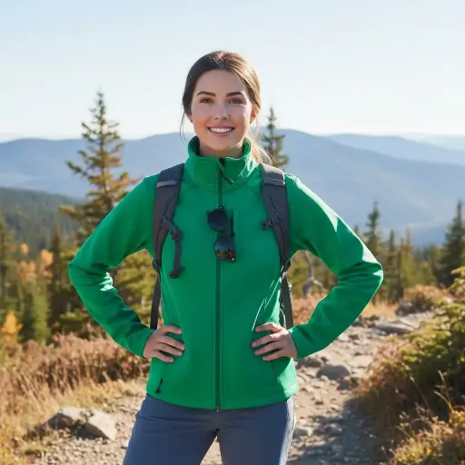 [ROP-408] Sudadera Color Verde vibrante  Marca Lands' End Talla XS		 