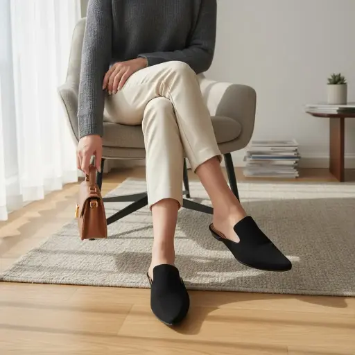 [LUXE-01] Flats Luxe gamuza negra Talla 37 (D)