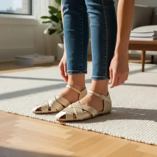 [SOPHIAFLA-16] Flats Sophia satín color dorado Talla 37 (D)