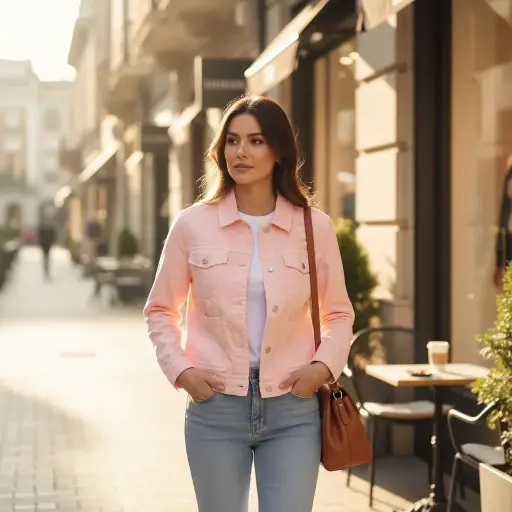 [ROP-438] Chumpa Color Rosa pastel Marca GAP Talla XS			